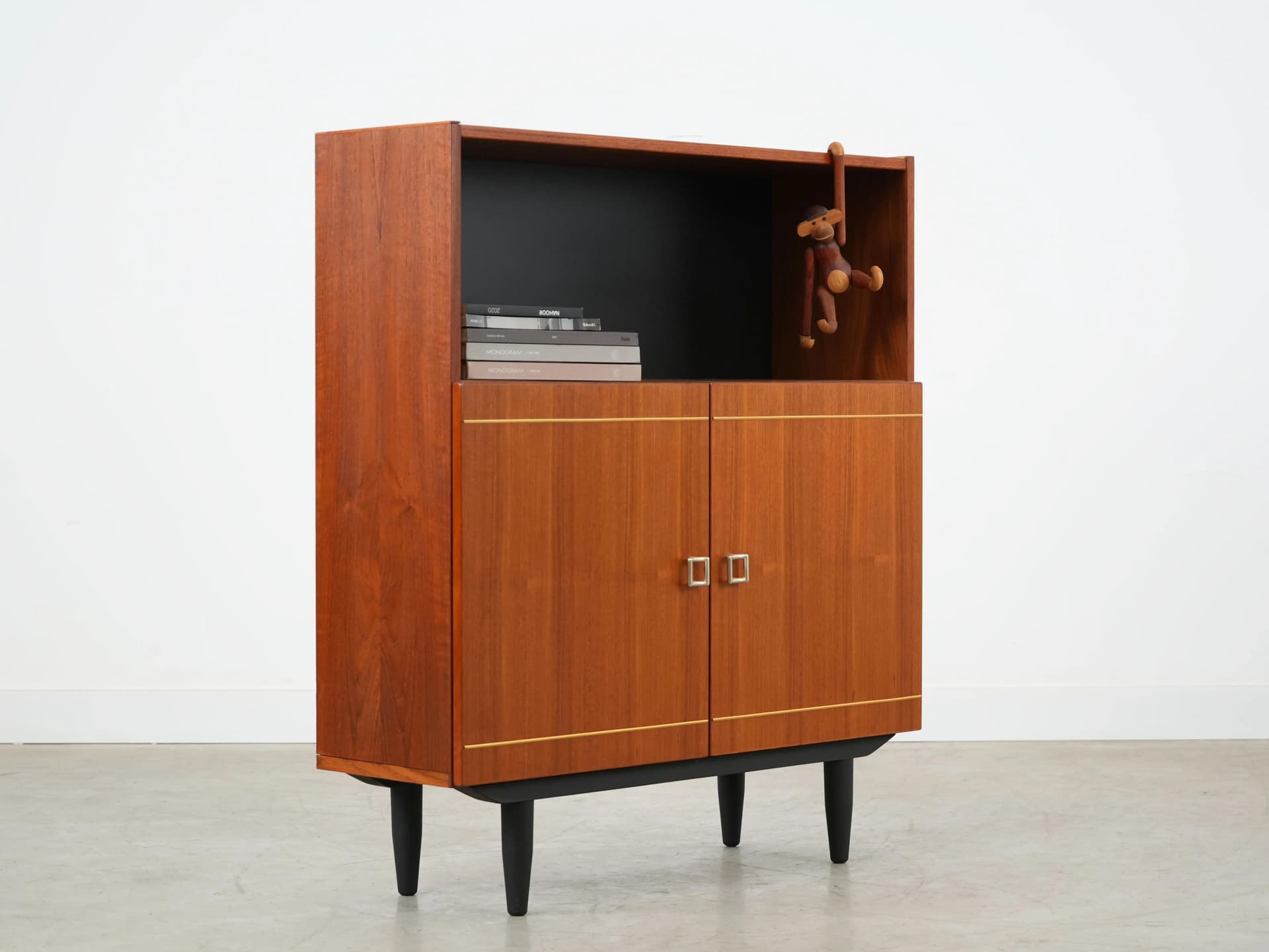 Bookcase, orange teak, Denmark, 1970s - 18308