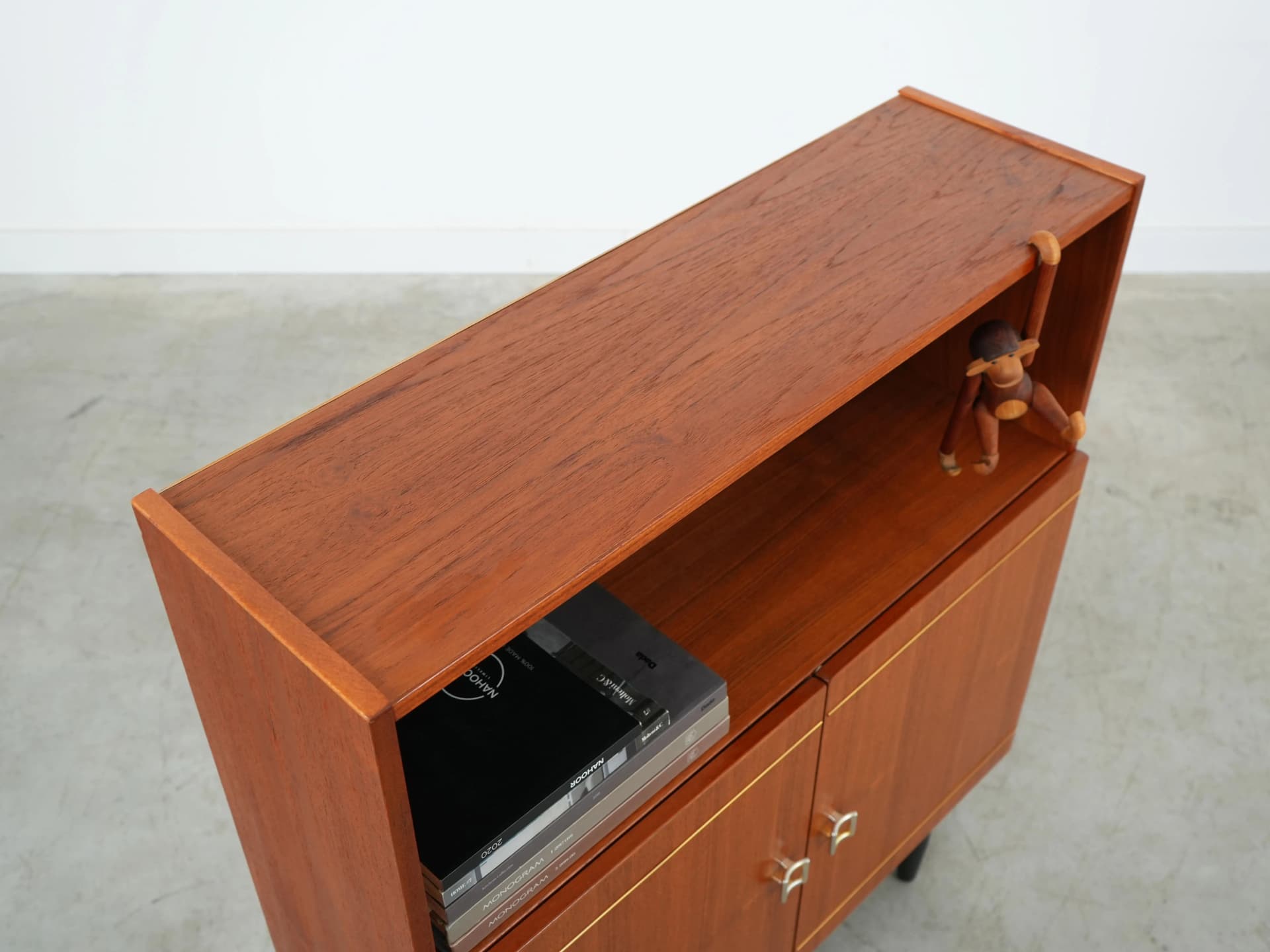 Bookcase, orange teak, Denmark, 1970s - 18309