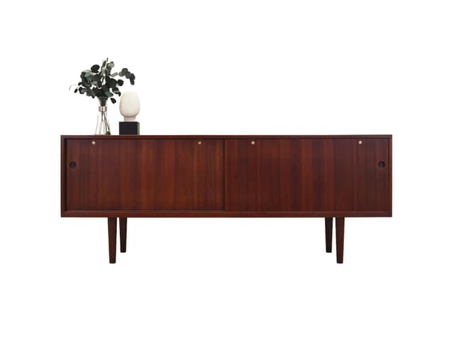 Sideboard RY 26, teak brązowy ciemny, proj. H. J. Wegner, Ry Møbler, Dania, lata 60. - WYMIARY