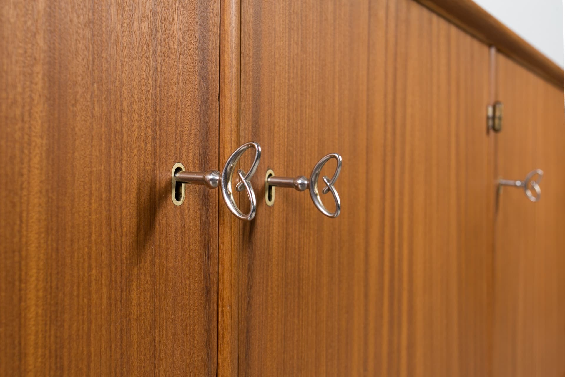 Komoda, teak brązowy, proj. S. Andersen, Norwegia, lata 60. - 1887