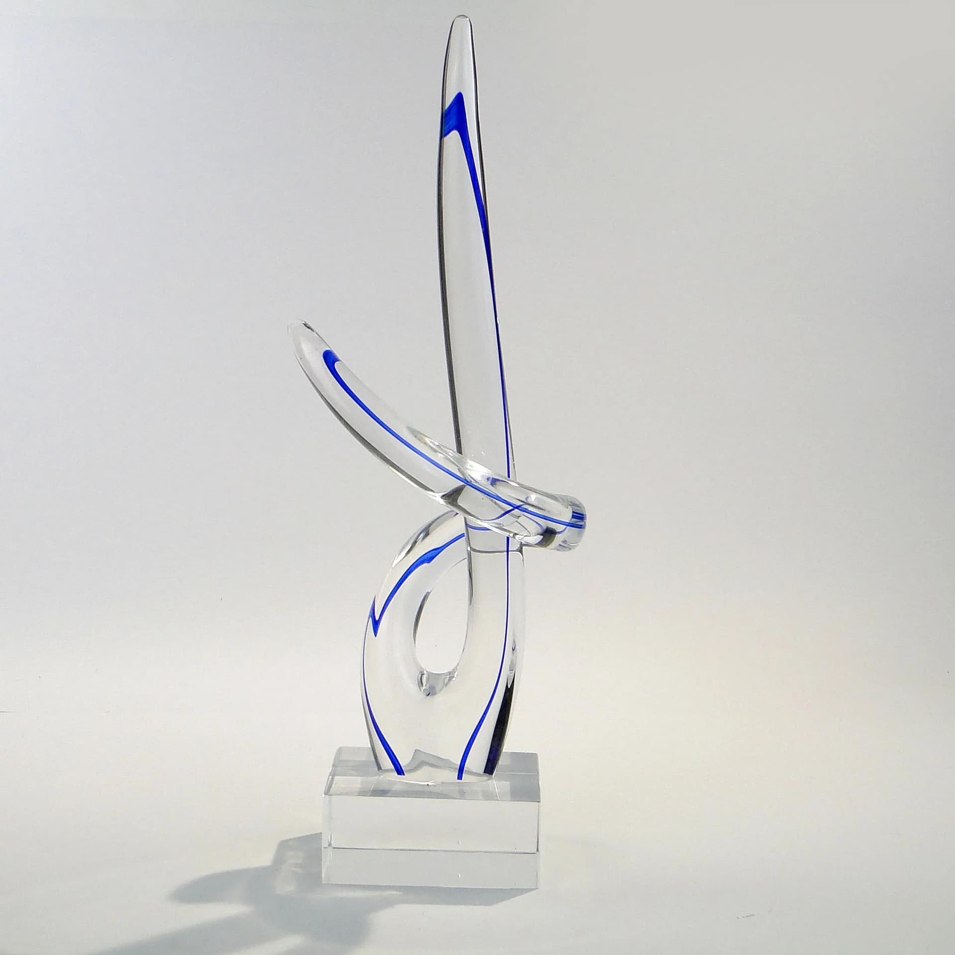 Rzeźba szklana Murano, transparentny, szkło, Włochy, lata 80. - 18394