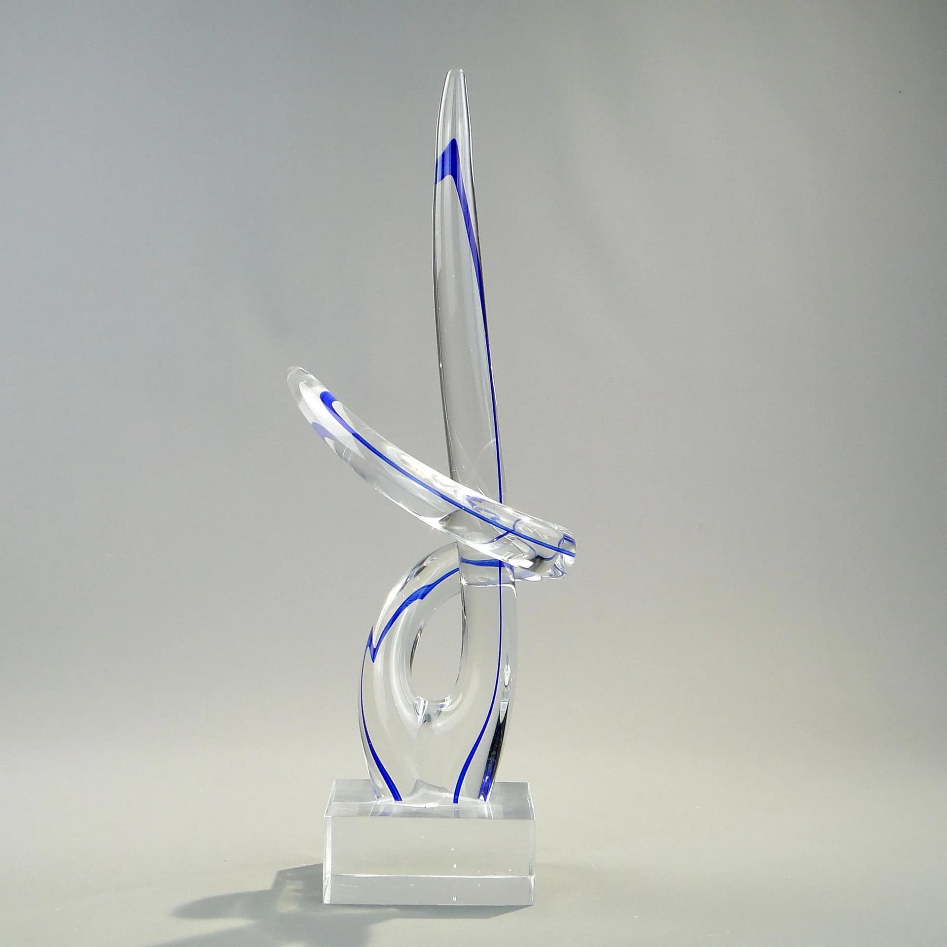 Rzeźba szklana Murano, transparentny, szkło, Włochy, lata 80. - 18395