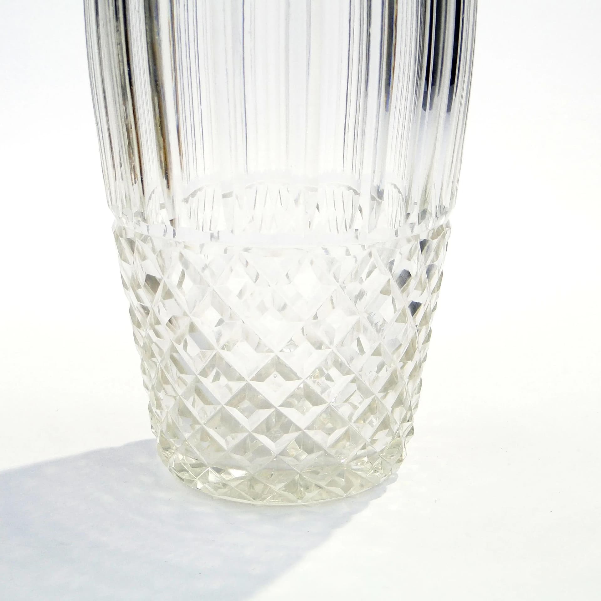 Shaker do drinków Art Deco, kryształ transparentny, mosiądz chromowany, WMF, Niemcy, lata 60. - 18383