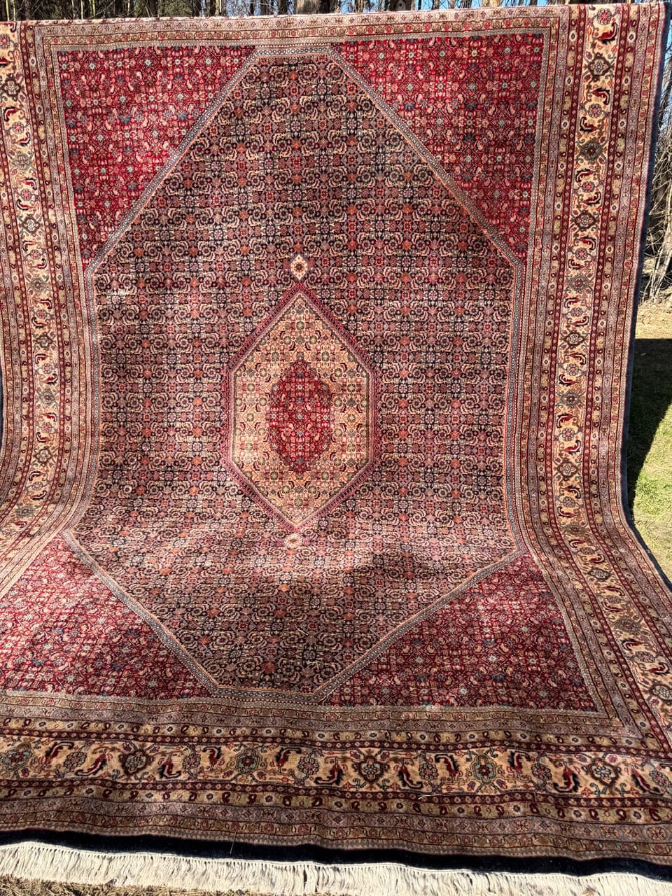 Dywan Indo Bidjar 420x300 cm, czerwony, wełna, Indie - 252398