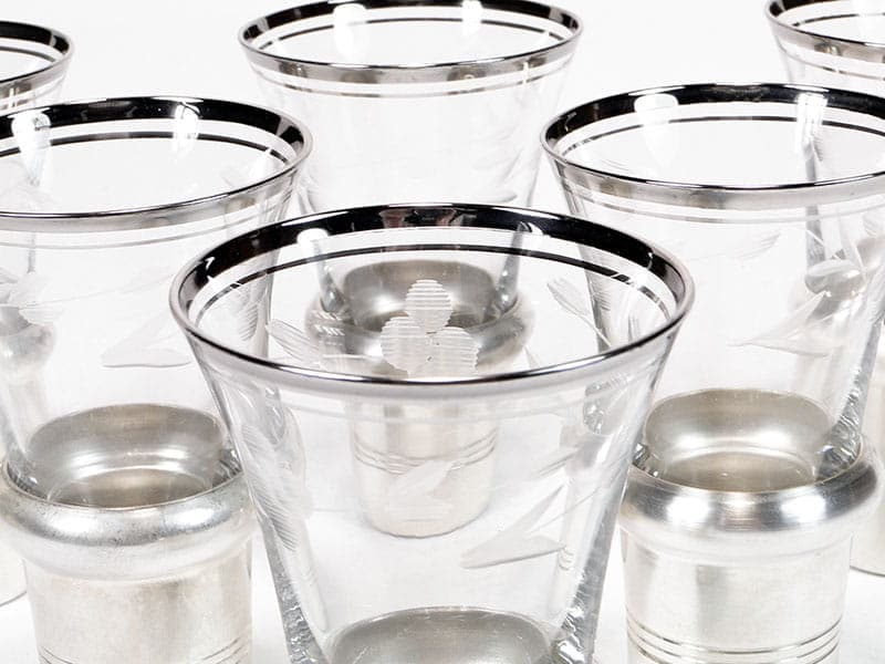 Set of liqueur glasses, transparent crystal, 1950s - 253331