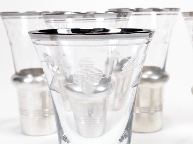 Set of liqueur glasses, transparent crystal, 1950s - 253327