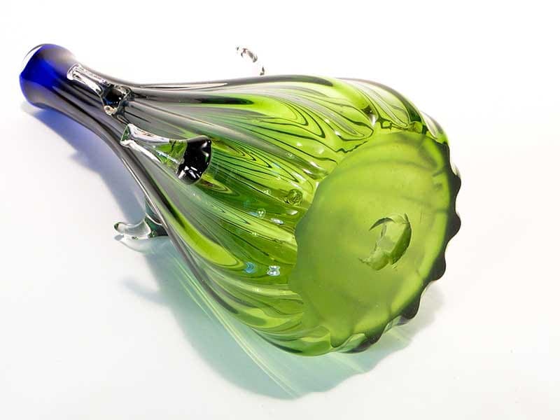 Zestaw likierowy Kaktus, szkło wielobarwne, proj. T. Gott, Blenko, USA, lata 90. - 253368