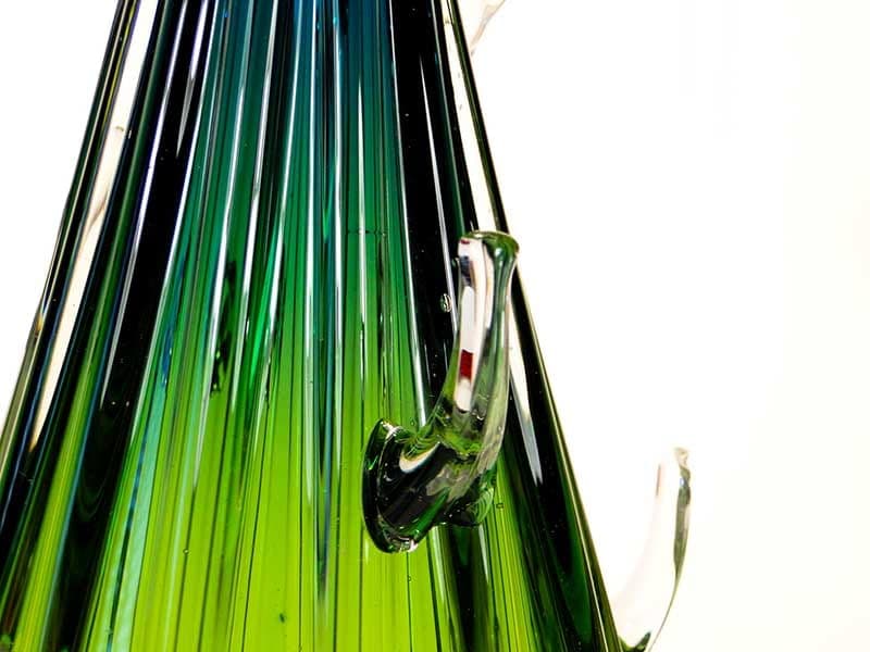 Zestaw likierowy Kaktus, szkło wielobarwne, proj. T. Gott, Blenko, USA, lata 90. - 253373