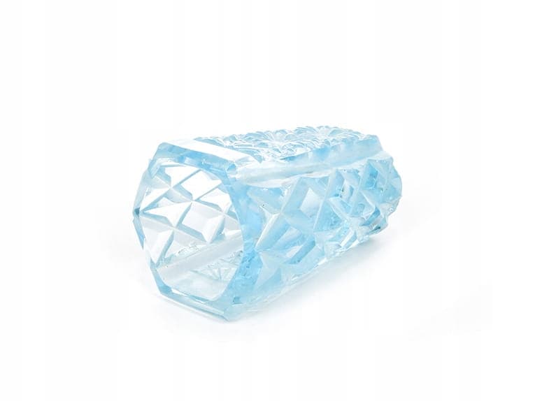 Komplet kieliszków Art Deco, szkło kryształowe błękitne, Czechy, lata 40. - 253399