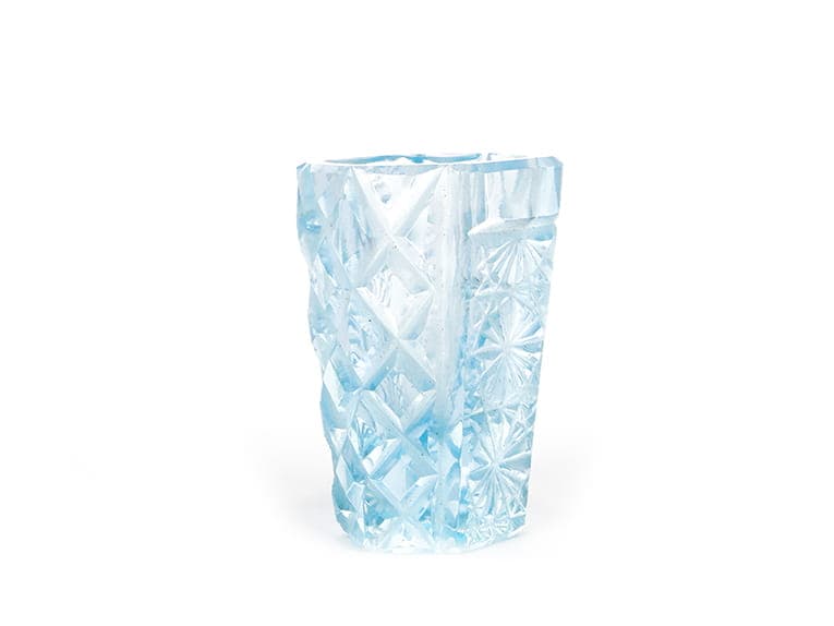 Komplet kieliszków Art Deco, szkło kryształowe błękitne, Czechy, lata 40. - 253398