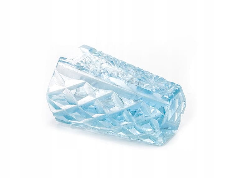 Komplet kieliszków Art Deco, szkło kryształowe błękitne, Czechy, lata 40. - 253390