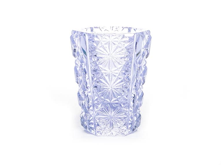 Set of shot glasses Art Deco, lavender, crystal, Czechoslovakia, 1940s. - 253417