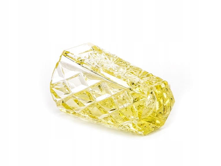 Set of Six Art Deco Shot Glasses, yellow crystal glass, Czechoslovakia, 1940s. - 253443