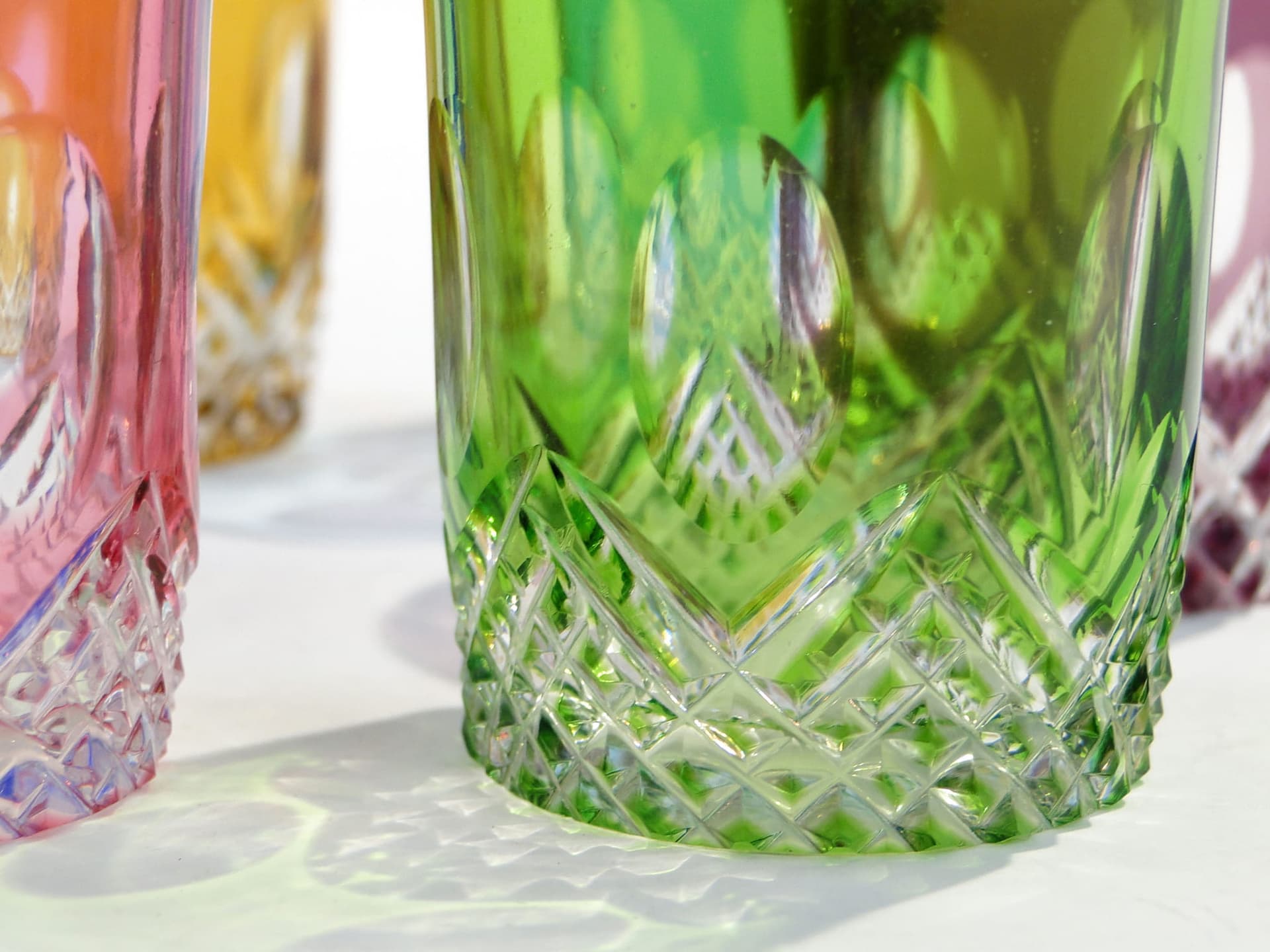 Komplet kieliszków, art déco, kryształ multikolor, Nachtmann, Niemcy, lata 20. - 253464