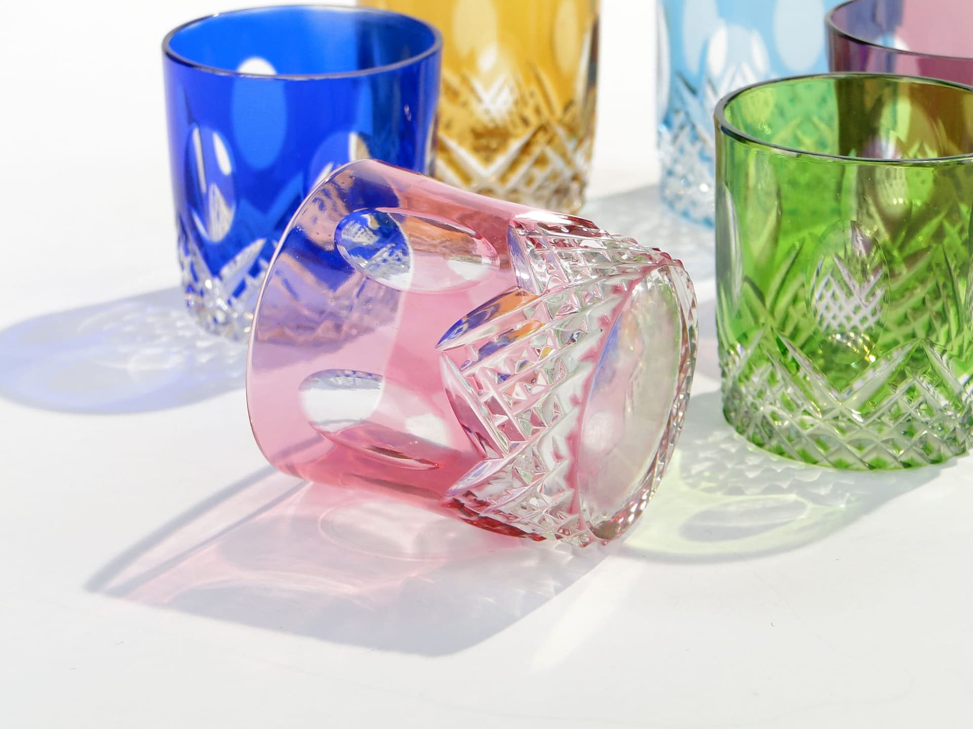 Komplet kieliszków, art déco, kryształ multikolor, Nachtmann, Niemcy, lata 20. - 253461