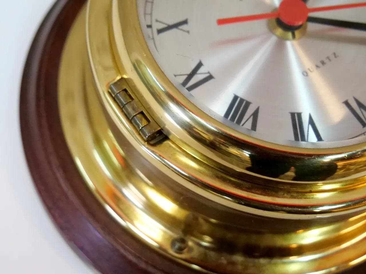 Brass Porthole Clock Benora, Germany, 1980s - 18463