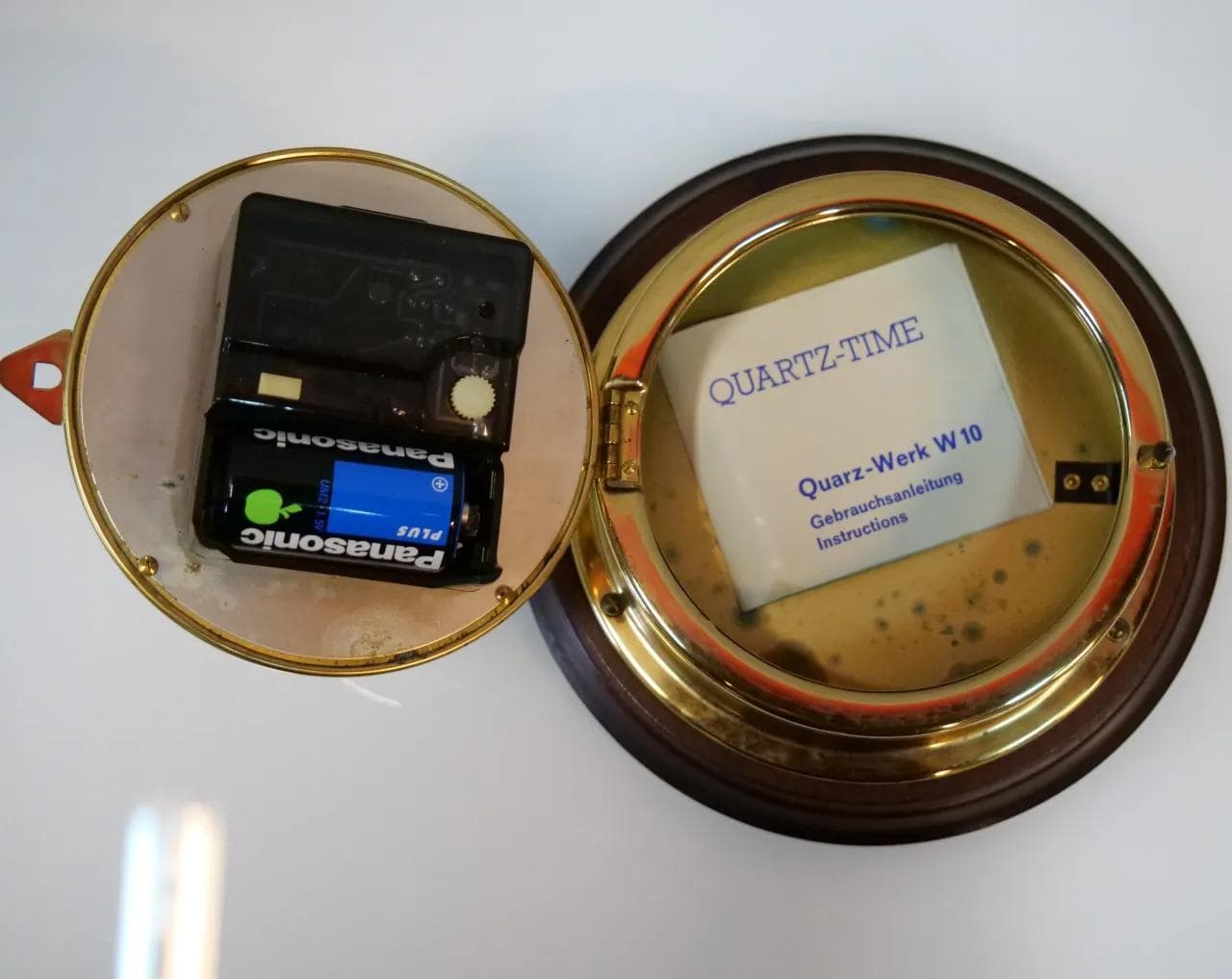 Brass Porthole Clock Benora, Germany, 1980s - 18462