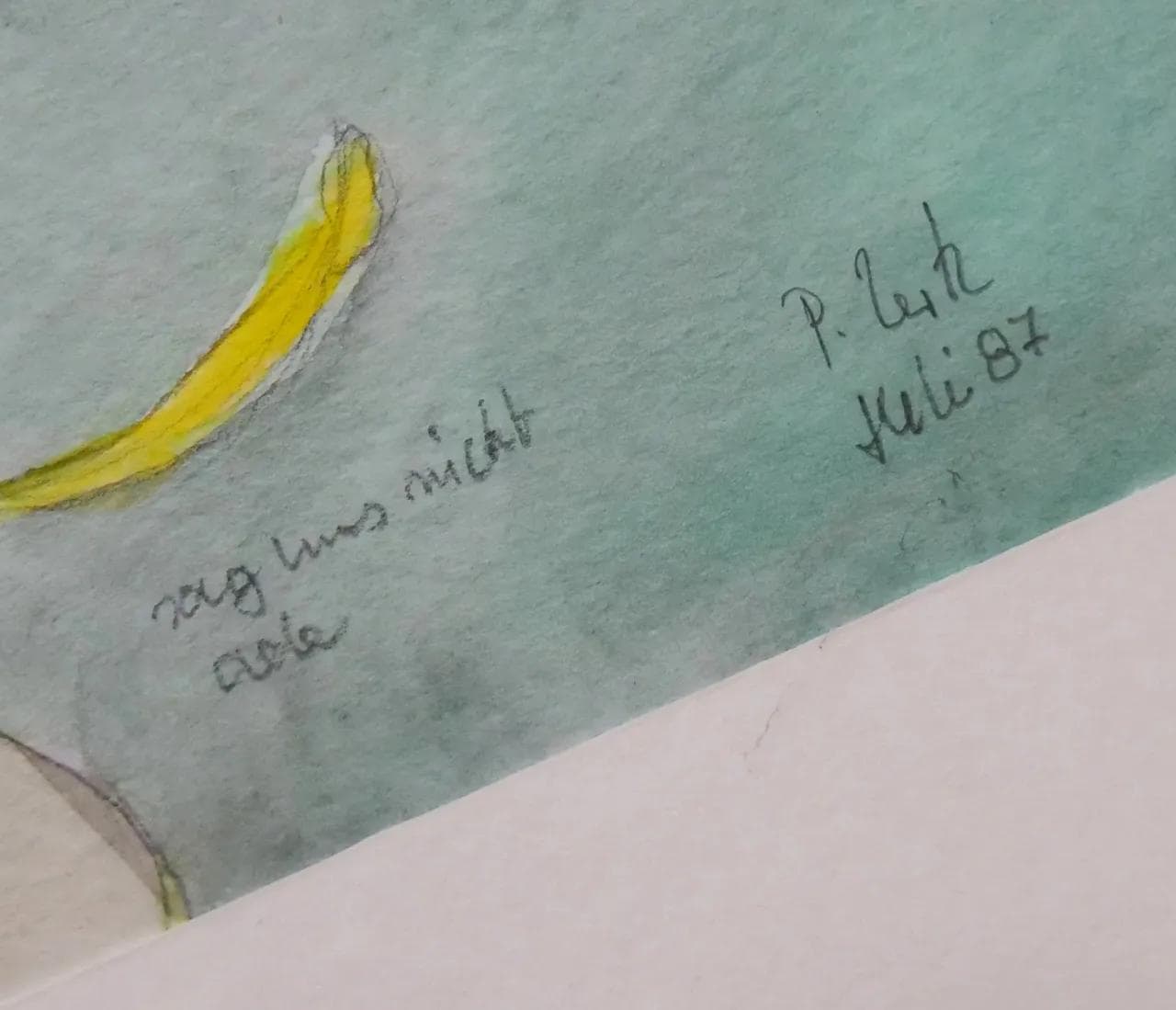 Akwarela abstrakcyjna, multicolor, papier, art. P. Zertz, Niemcy, lata 80. - 18758