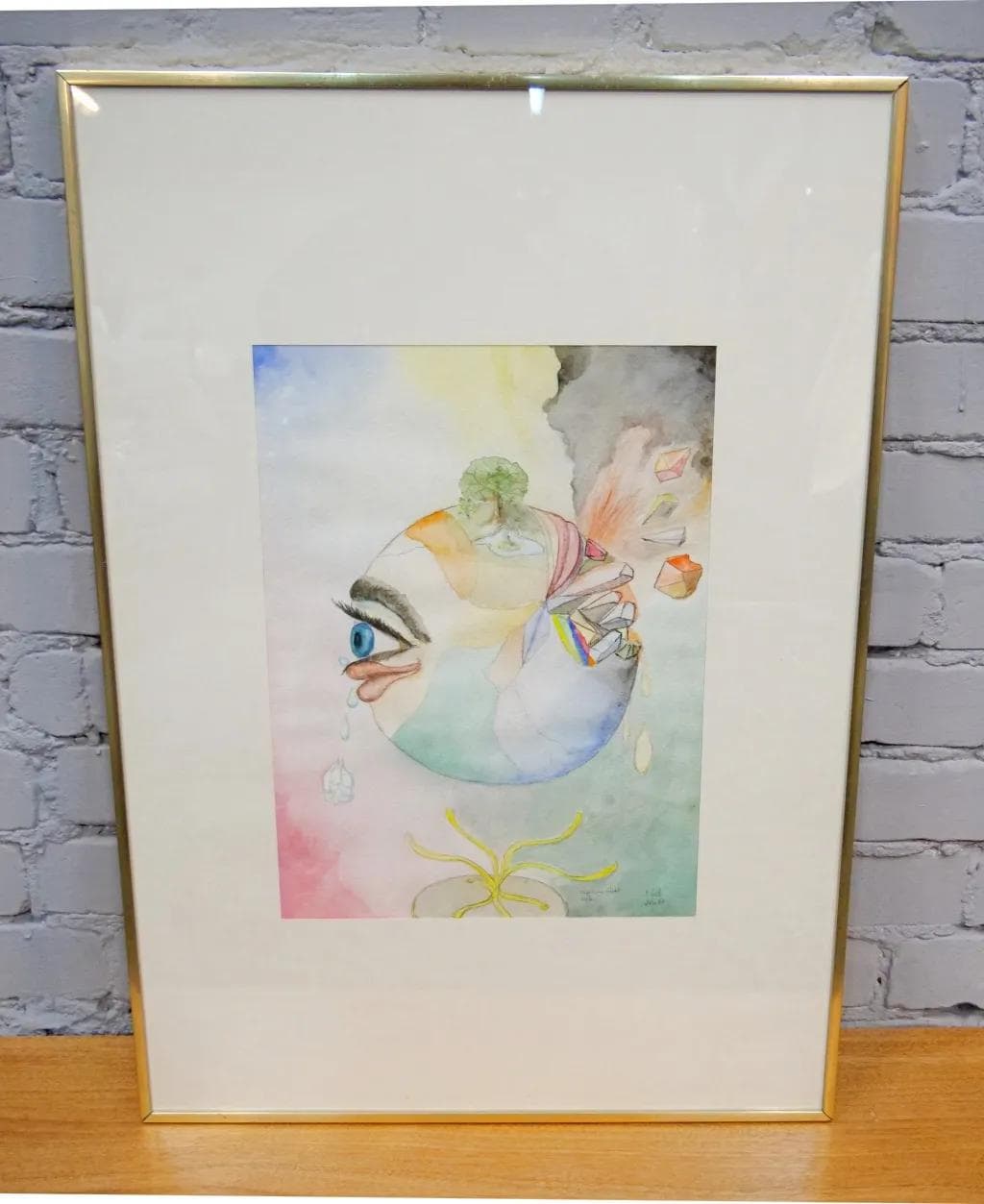 Akwarela abstrakcyjna, multicolor, papier, art. P. Zertz, Niemcy, lata 80. - 18760