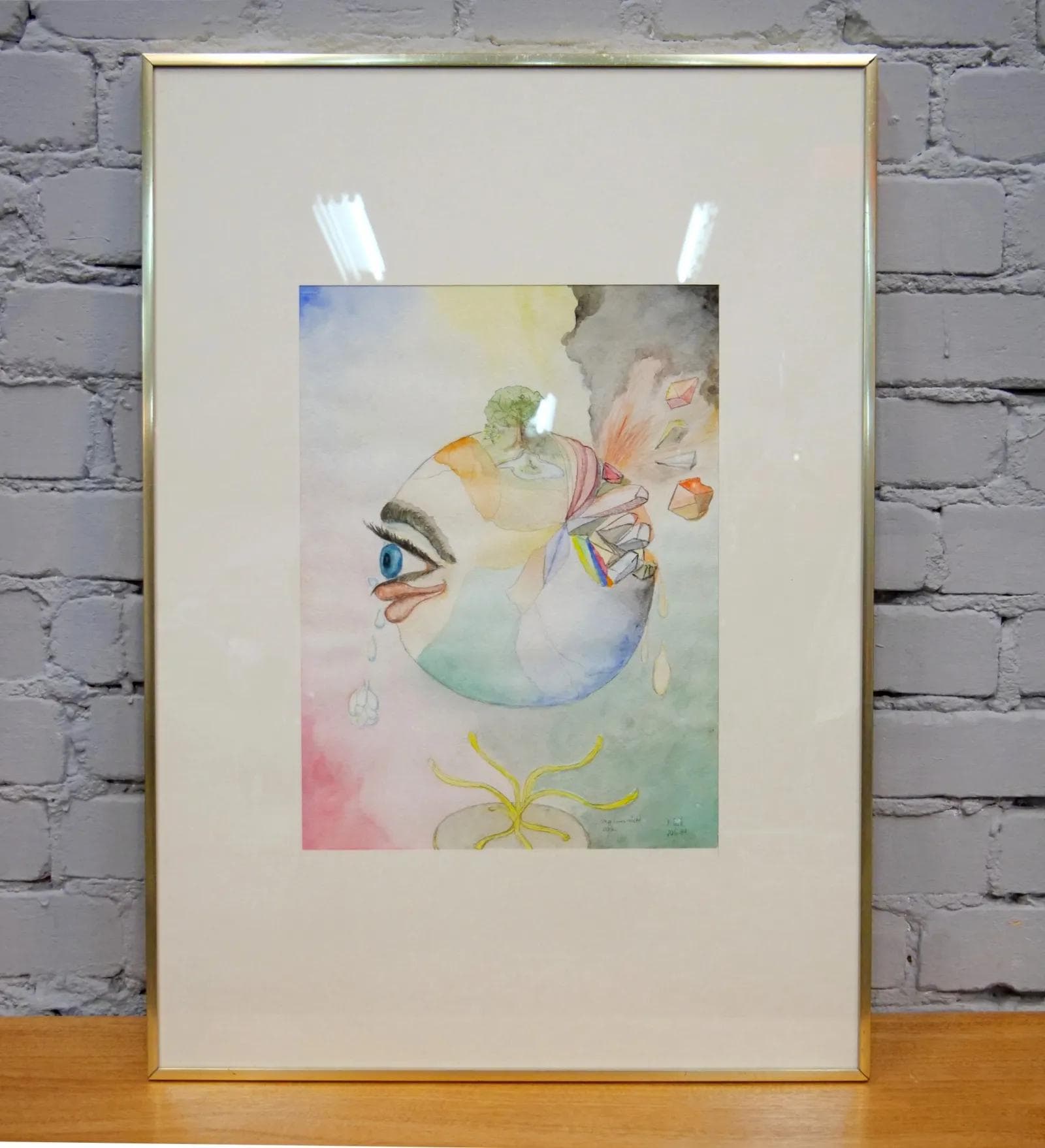 Akwarela abstrakcyjna, multicolor, papier, art. P. Zertz, Niemcy, lata 80. - 18761