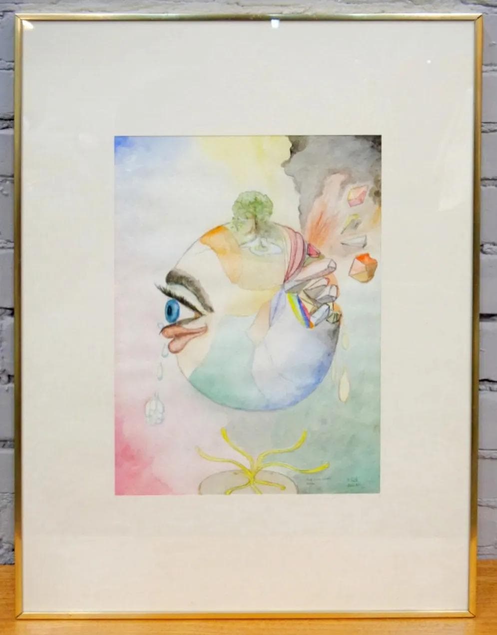 Akwarela abstrakcyjna, multicolor, papier, art. P. Zertz, Niemcy, lata 80. - 18757