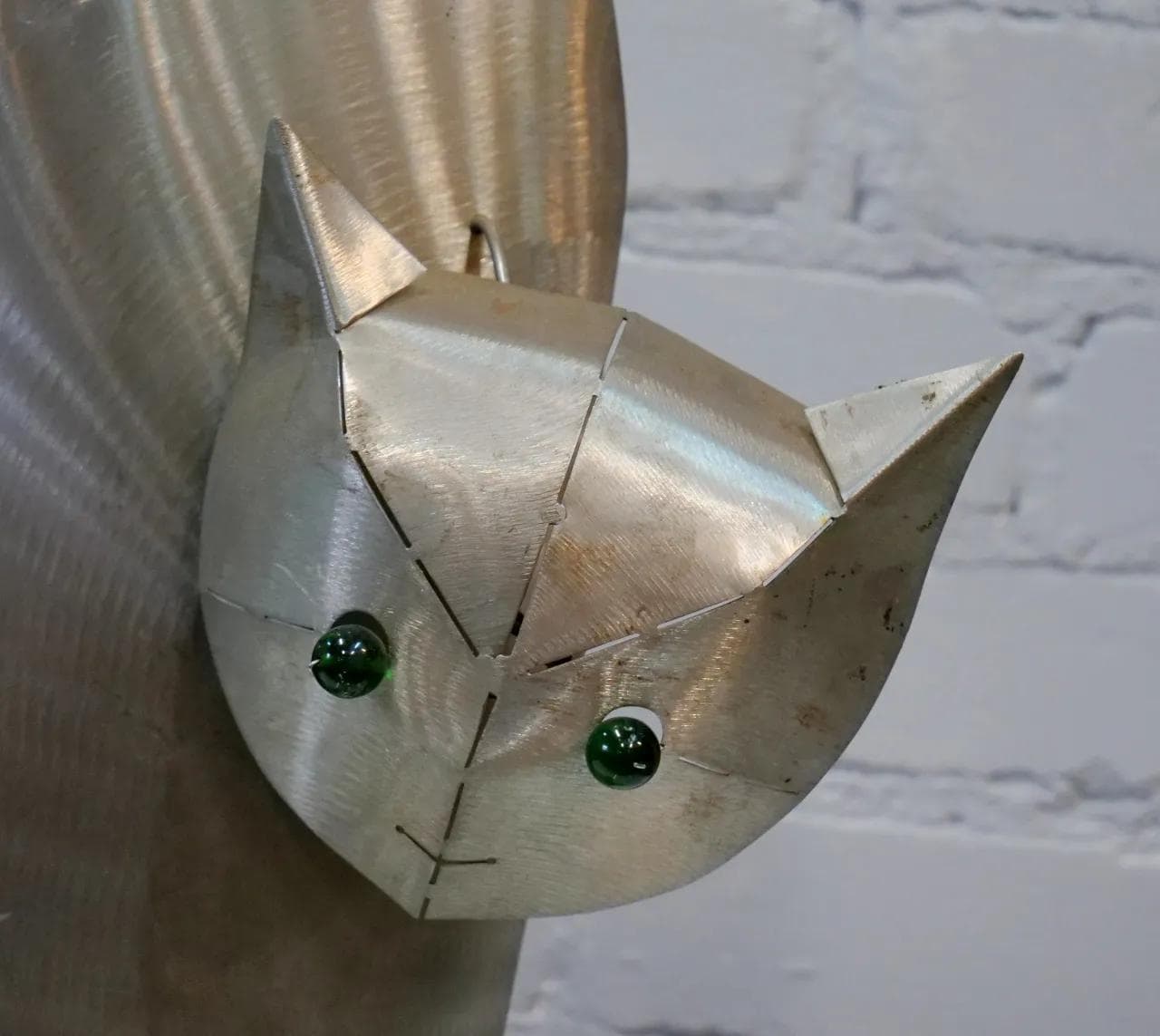 Silver Stainless Steel Cat Light Sculpture, by R. Stubenrauch, Germany, 1990s - 18743