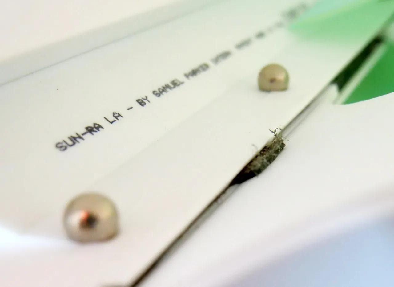 Lampa podłogowa/stołowa Sun-Ra-LA, biały, Opalflex, stal oksydowana, proj. S. Parker, Włochy, lata 80. - 18710