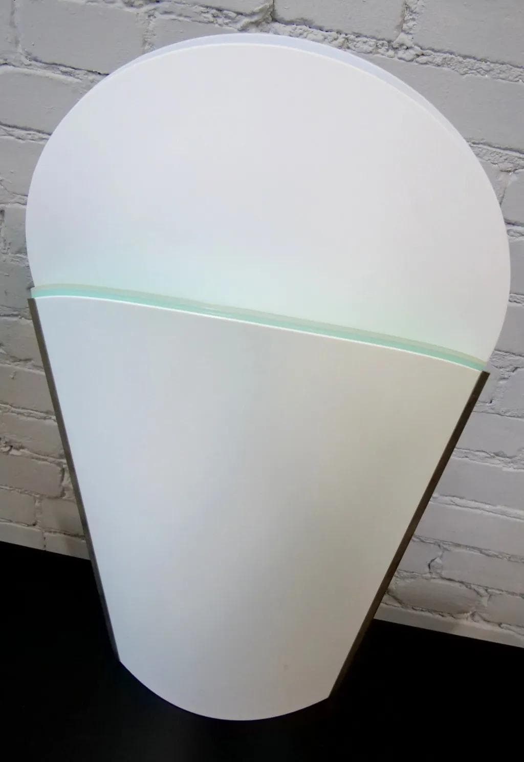 Lampa podłogowa/stołowa Sun-Ra-LA, biały, Opalflex, stal oksydowana, proj. S. Parker, Włochy, lata 80. - 18713