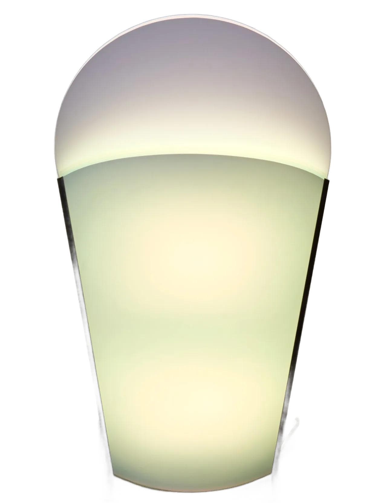 Lampa podłogowa/stołowa Sun-Ra-LA, biały, Opalflex, stal oksydowana, proj. S. Parker, Włochy, lata 80.