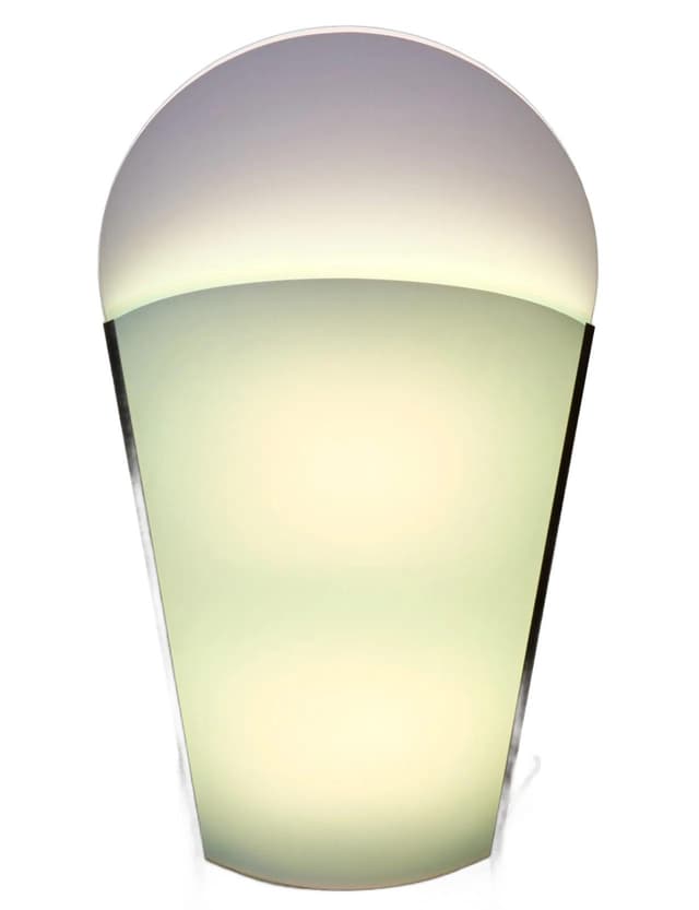 Lampa podłogowa/stołowa Sun-Ra-LA, biały, Opalflex, stal oksydowana, proj. S. Parker, Włochy, lata 80. - WYMIARY