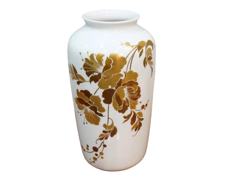 Biały porcelanowy wazon, Kaiser, Niemcy, lata 50.