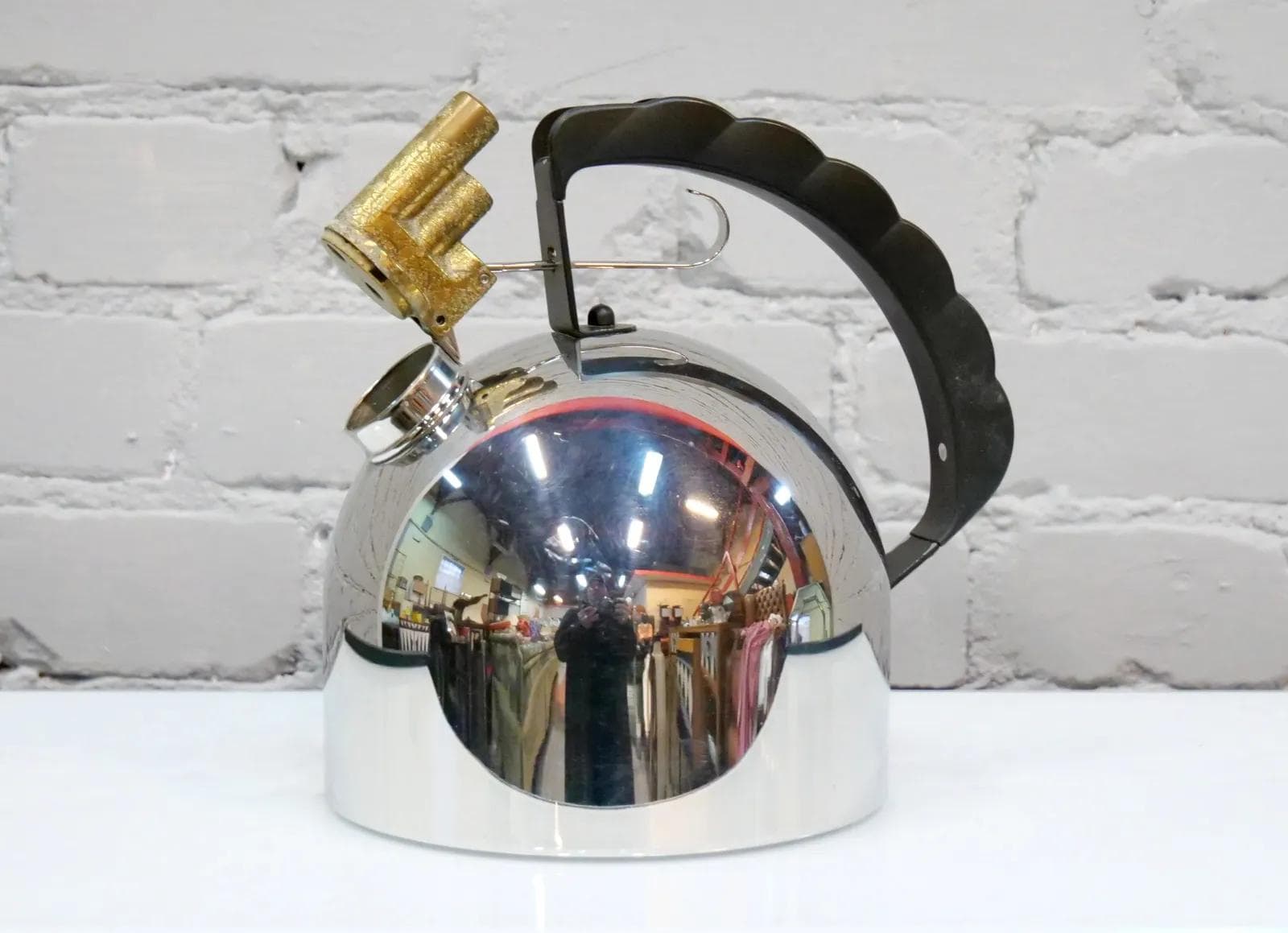 Czajnik 9091, metal srebrny, proj. R. Sapper, Alessi, Włochy, lata 70. - 18638