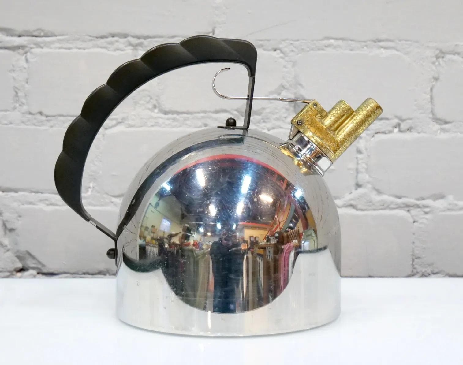 Czajnik 9091, metal srebrny, proj. R. Sapper, Alessi, Włochy, lata 70. - 18639