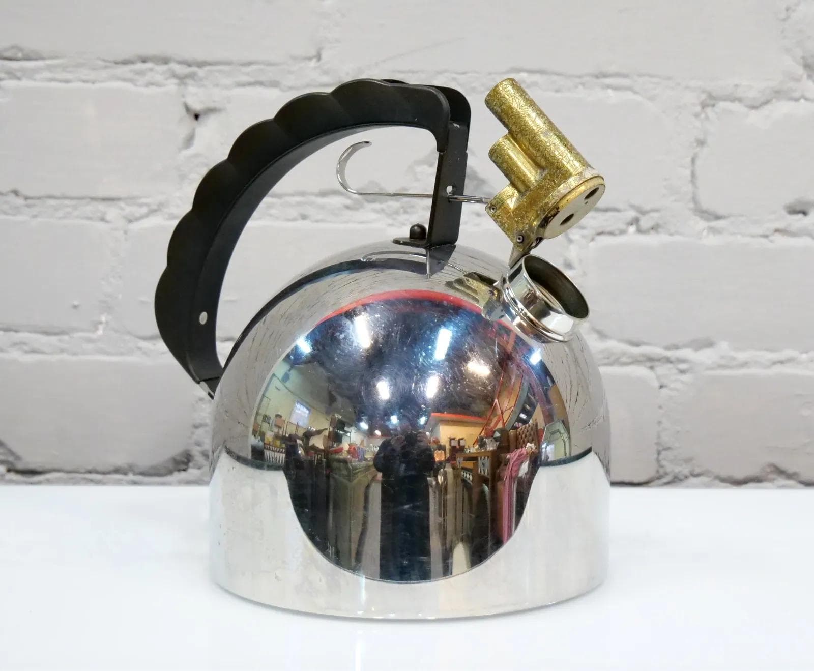 Czajnik 9091, metal srebrny, proj. R. Sapper, Alessi, Włochy, lata 70. - 18642