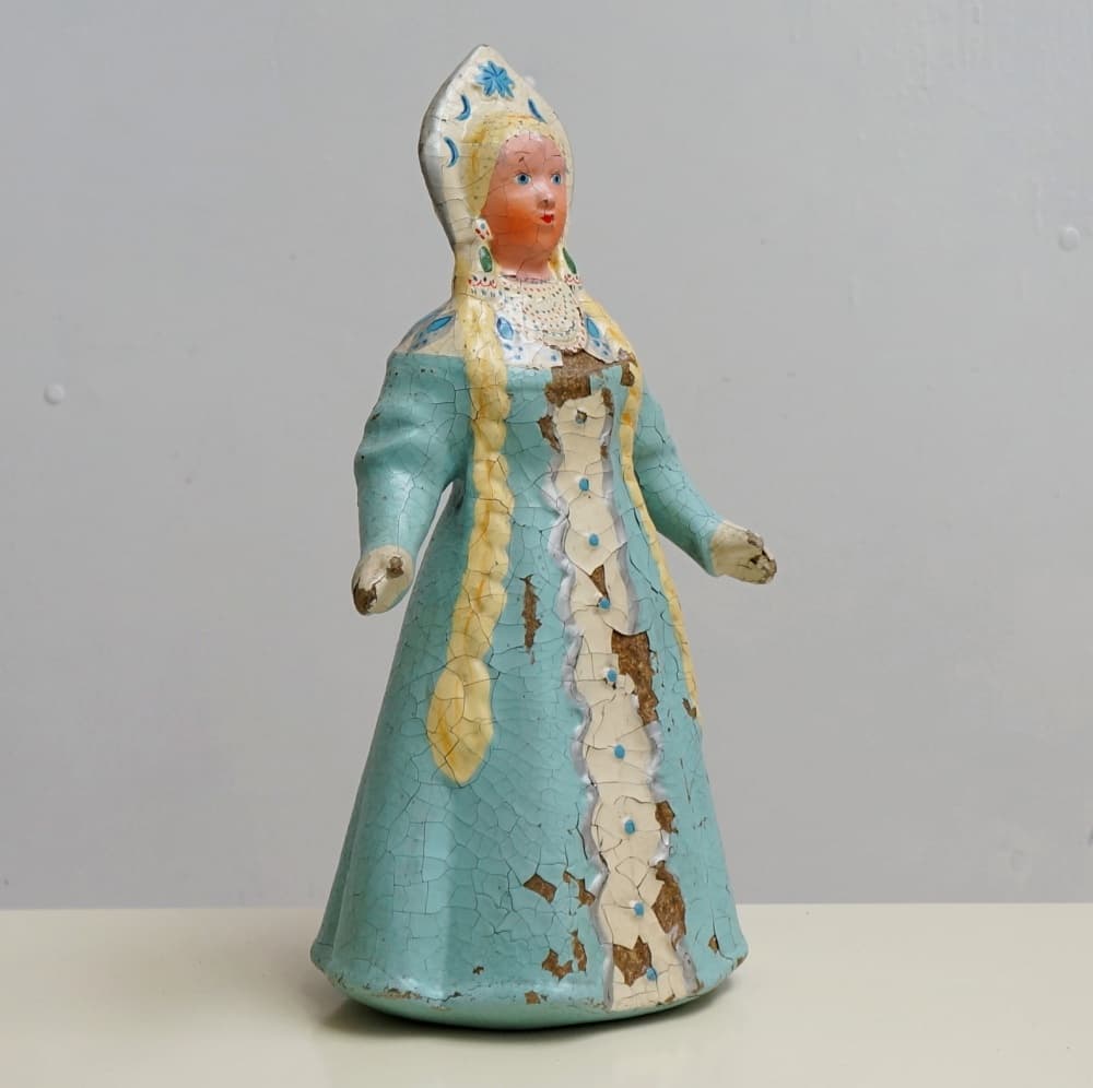 Turkusowa figurka Śnieguroczki, rosyjski folk, Rosja, lata 40. - 18598
