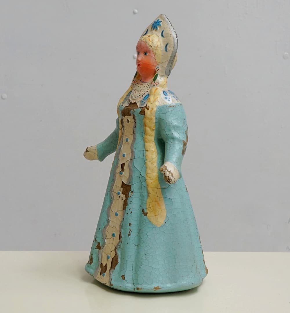 Turkusowa figurka Śnieguroczki, rosyjski folk, Rosja, lata 40. - 18596
