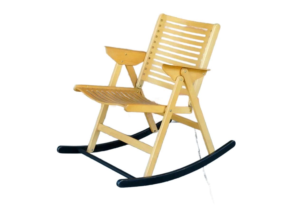 Rocking chair Rex, beech beige, by N. Kralj, Slovenia, 1960s.
