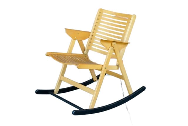 Rocking chair Rex, beech beige, by N. Kralj, Slovenia, 1960s. - DIMENSION
