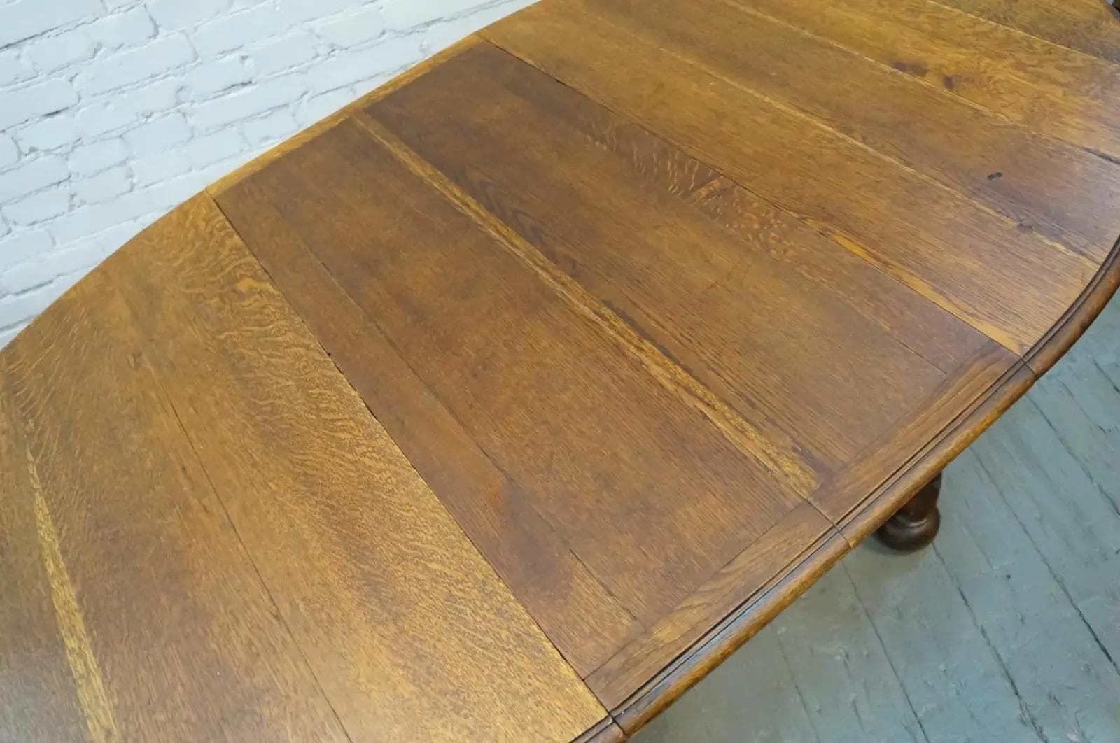 Stół owalny, art déco, dąb brązowy, Francja, lata 30. - 18819