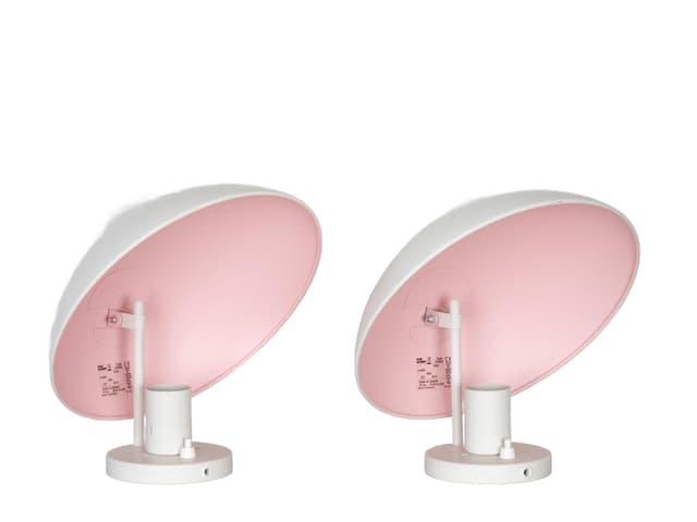 Para kinkietów PH Hat Maxi, biały, metal, proj. P. Henningsen, Louis Poulsen, Dania, lata 60. - WYMIARY