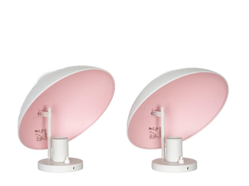 Para kinkietów PH Hat Maxi, biały, metal, proj. P. Henningsen, Louis Poulsen, Dania, lata 60.