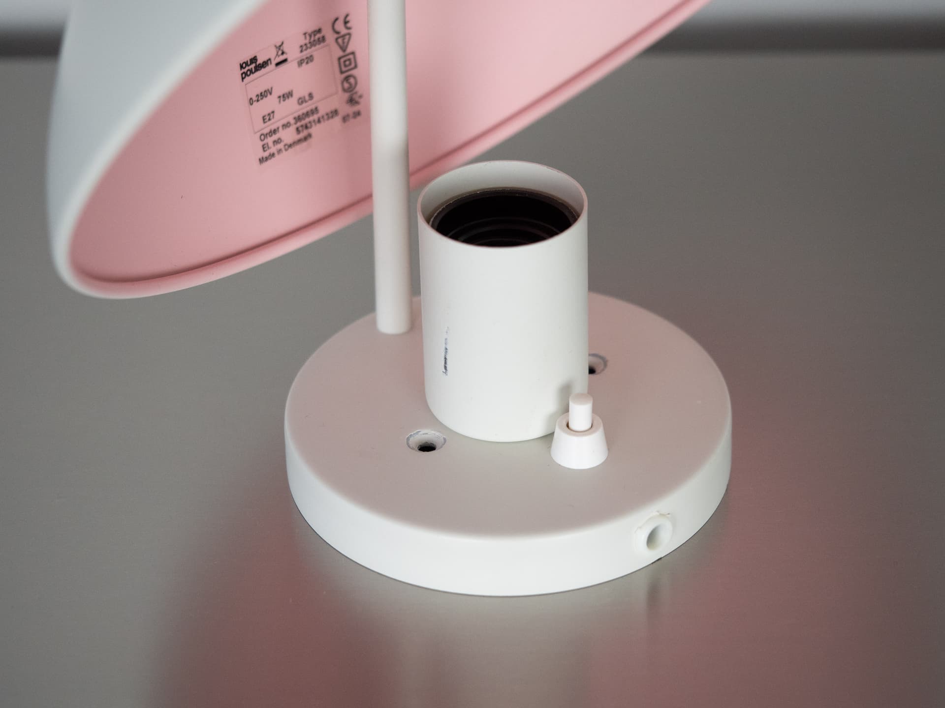 Para kinkietów PH Hat Maxi, biały, metal, proj. P. Henningsen, Louis Poulsen, Dania, lata 60. - 258859