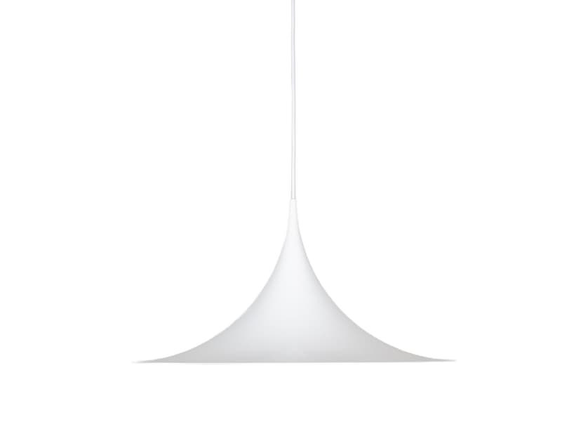 Pendant Lamp Semi, white metal, by C. Bonderup, T. Thorup, Fog & Mørup, Denmark, 1960s.