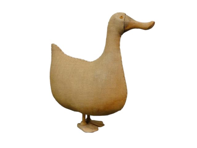 Beige Duck-Shaped Kids’ Seat, Jute and Wood, Germany, 1950s - DIMENSION