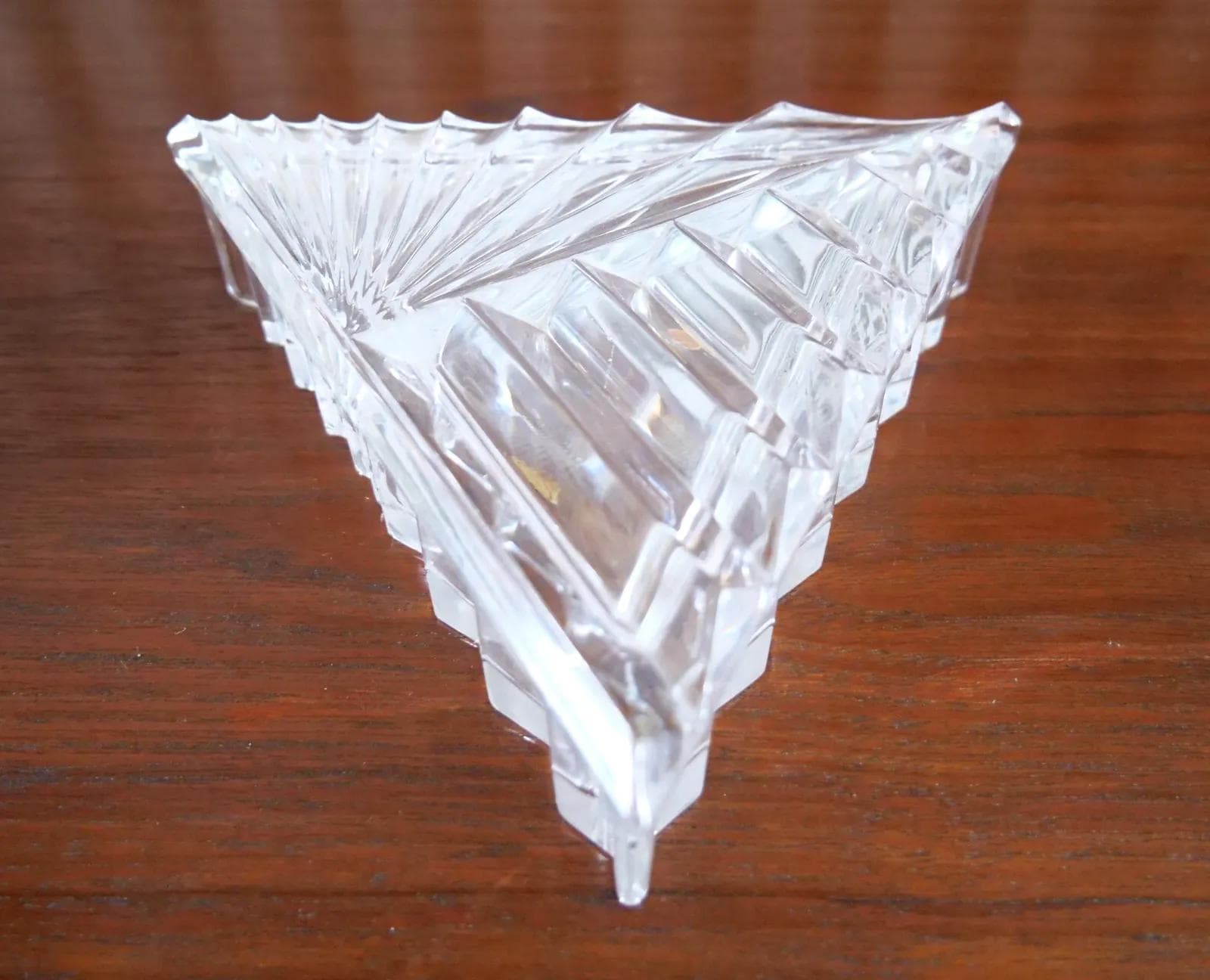 Cukiernica modernistyczna, transparentny kryształ, Francja, lata 50. - 19053