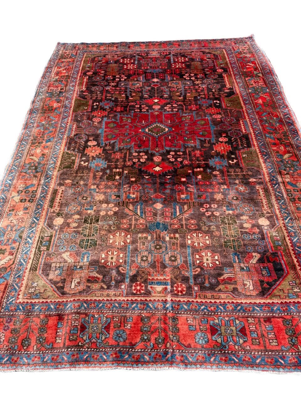 Rug Hamadan 310x210 cm, red, wool, Iran