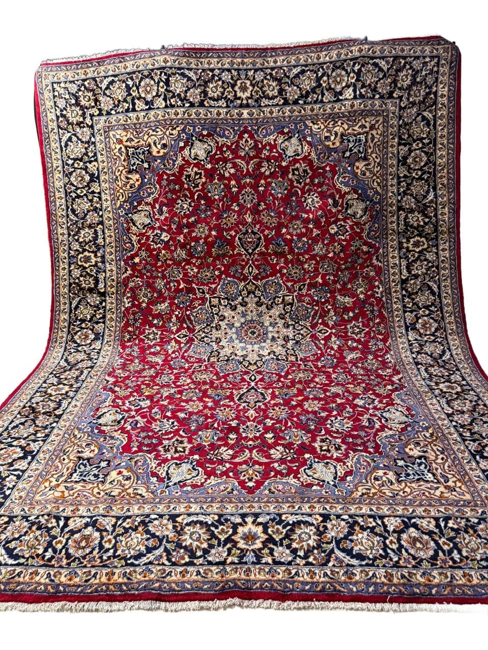 Rug Keshan 400x300 cm, red wool, Iran