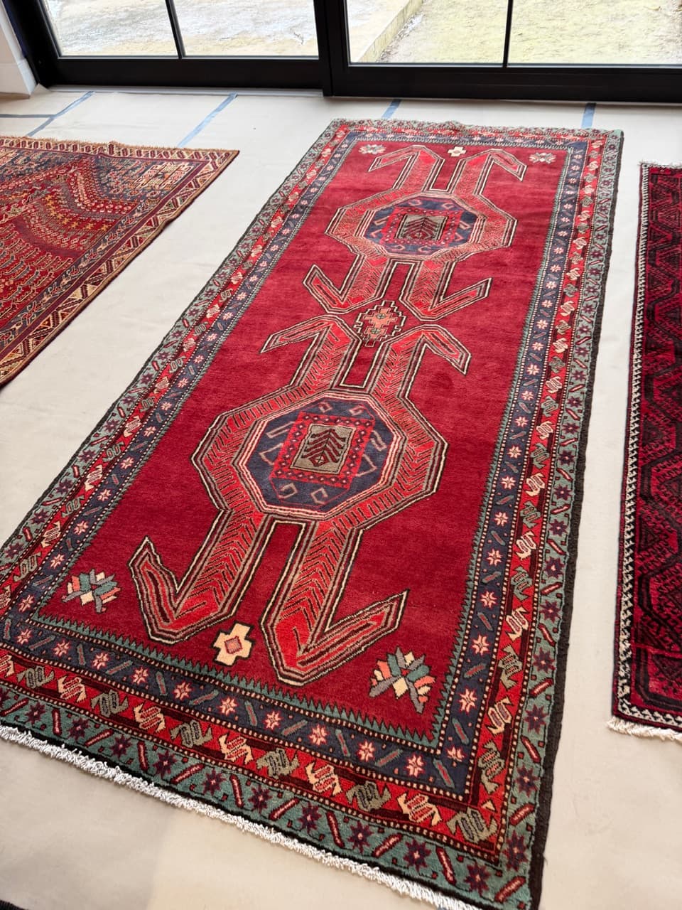 Chodnik Hamadan, czerwony, wełna, Iran - 260776