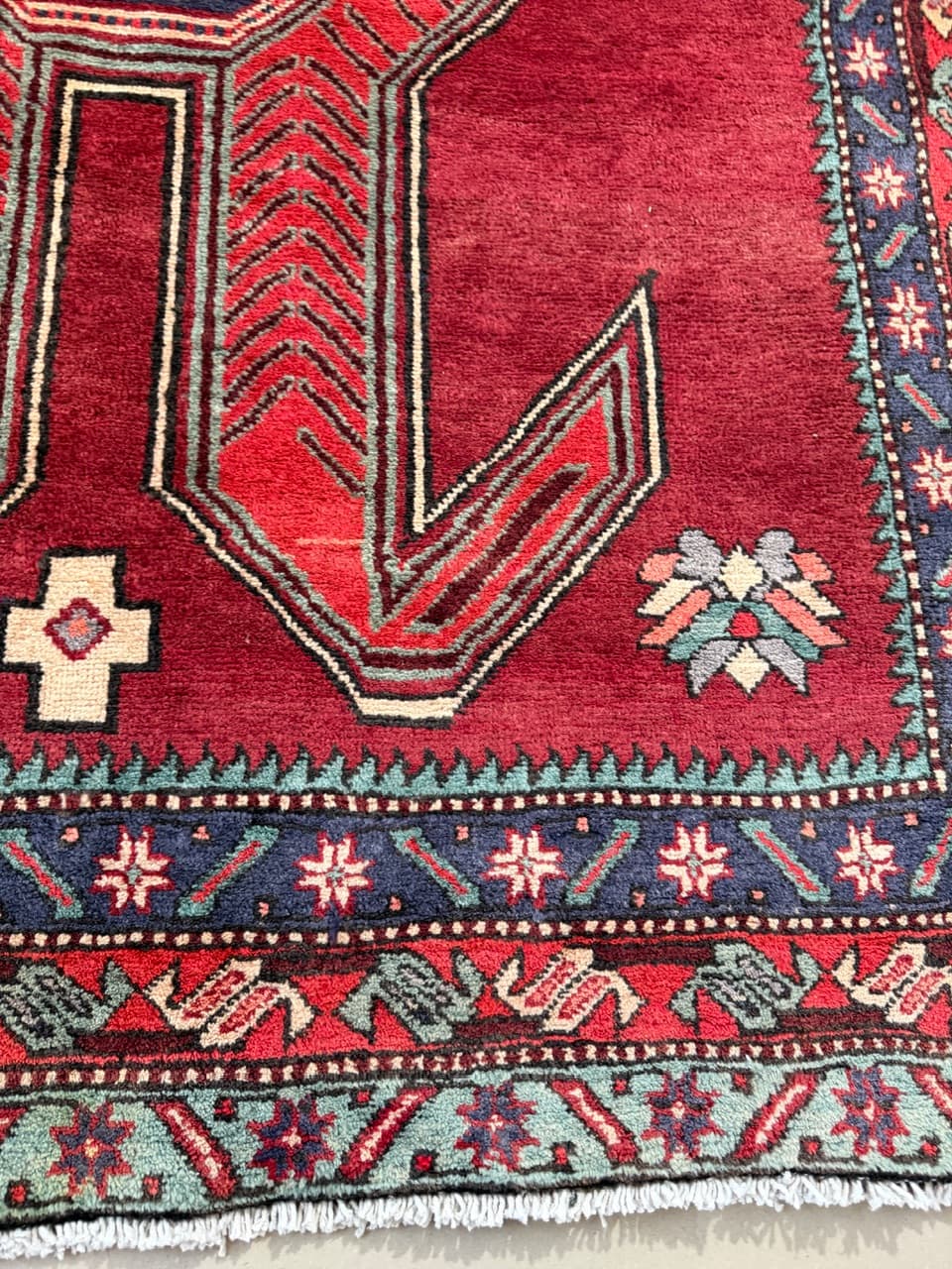 Chodnik Hamadan, czerwony, wełna, Iran - 260790