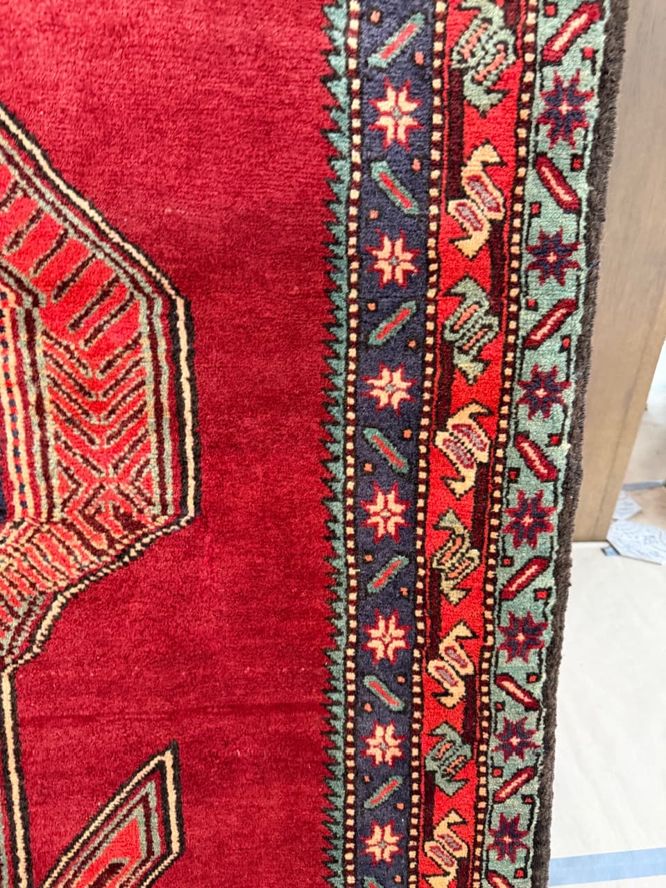 Chodnik Hamadan, czerwony, wełna, Iran - 260786